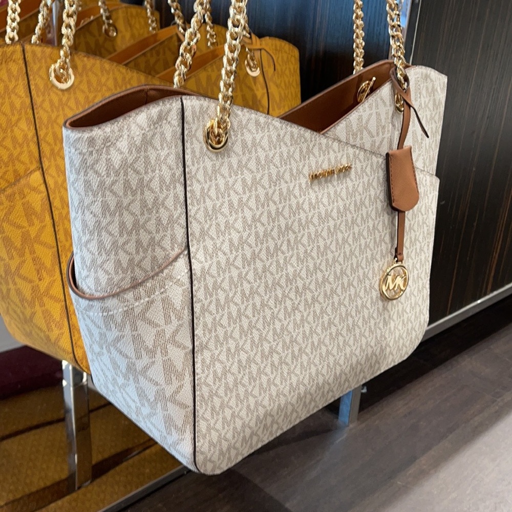 MICHAEL KORS LARGE X CHAIN LOGO SHOULDER BAG - Picture 3 of 7